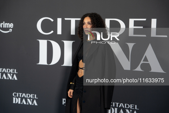 Giordana Faggiano attends the ''Citadel: Diana'' premiere at The Space Cinema Moderno in Rome, Italy, on October 3, 2024. 