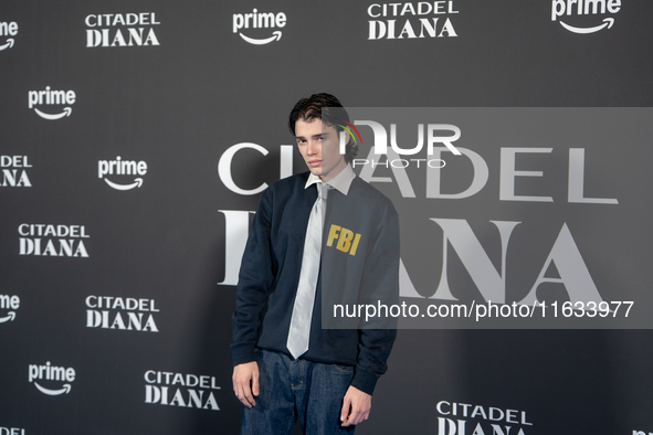 Biondo attends the ''Citadel: Diana'' premiere at The Space Cinema Moderno in Rome, Italy, on October 3, 2024. 