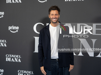 Filippo Bisciglia attends the ''Citadel: Diana'' premiere at The Space Cinema Moderno in Rome, Italy, on October 3, 2024. (