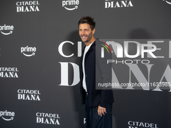 Filippo Bisciglia attends the ''Citadel: Diana'' premiere at The Space Cinema Moderno in Rome, Italy, on October 3, 2024. (