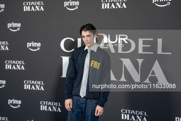 Biondo attends the ''Citadel: Diana'' premiere at The Space Cinema Moderno in Rome, Italy, on October 3, 2024. 