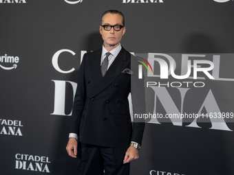 Maurizio Lombardi attends the ''Citadel: Diana'' premiere at The Space Cinema Moderno in Rome, Italy, on October 3, 2024. (