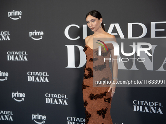 Matilda De Angelis attends the ''Citadel: Diana'' premiere at The Space Cinema Moderno in Rome, Italy, on October 3, 2024. (