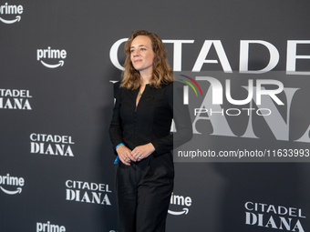 Sara Lazzaro attends the ''Citadel: Diana'' premiere at The Space Cinema Moderno in Rome, Italy, on October 3, 2024. (