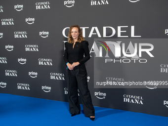 Sara Lazzaro attends the ''Citadel: Diana'' premiere at The Space Cinema Moderno in Rome, Italy, on October 3, 2024. (