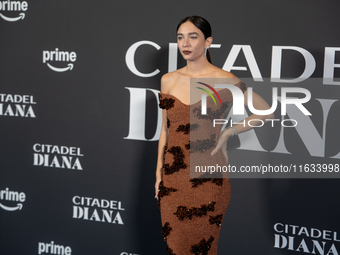 Matilda De Angelis attends the ''Citadel: Diana'' premiere at The Space Cinema Moderno in Rome, Italy, on October 3, 2024. (