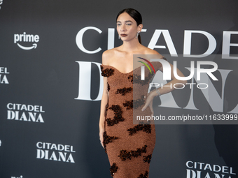 Matilda De Angelis attends the ''Citadel: Diana'' premiere at The Space Cinema Moderno in Rome, Italy, on October 3, 2024. (