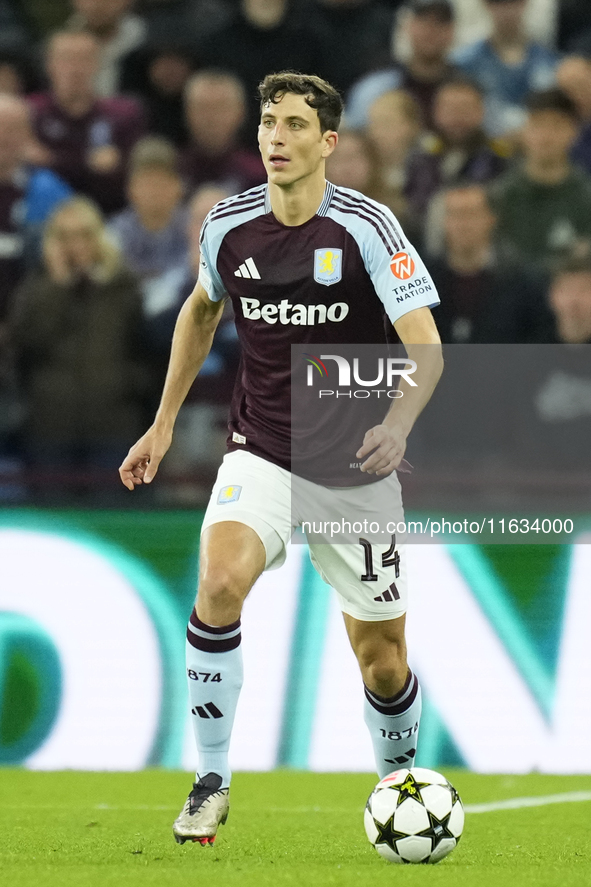 Pau Torres centre-back of Aston Villa and Spain during the UEFA Champions League 2024/25 League Phase MD2 match between Aston Villa FC and F...