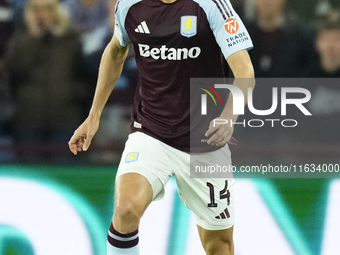 Pau Torres centre-back of Aston Villa and Spain during the UEFA Champions League 2024/25 League Phase MD2 match between Aston Villa FC and F...