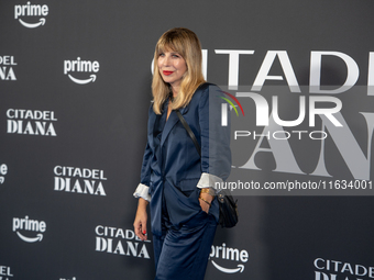 Michela Andreozzi attends the ''Citadel: Diana'' premiere at The Space Cinema Moderno in Rome, Italy, on October 3, 2024. (