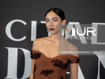 Matilda De Angelis attends the ''Citadel: Diana'' premiere at The Space Cinema Moderno in Rome, Italy, on October 3, 2024. (