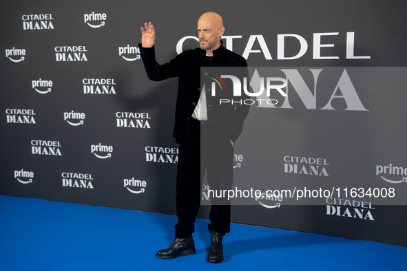 Filippo Nigro attends the ''Citadel: Diana'' premiere at The Space Cinema Moderno in Rome, Italy, on October 3, 2024. 