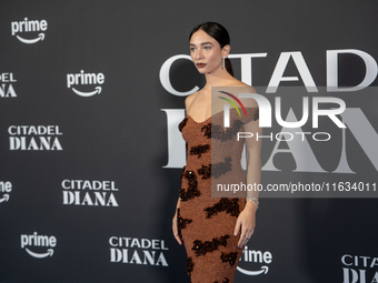 Matilda De Angelis attends the ''Citadel: Diana'' premiere at The Space Cinema Moderno in Rome, Italy, on October 3, 2024. (