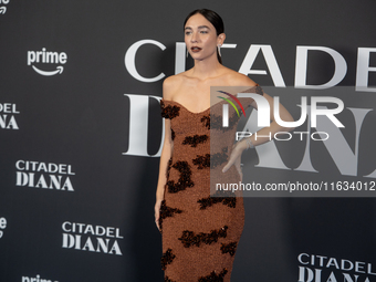 Matilda De Angelis attends the ''Citadel: Diana'' premiere at The Space Cinema Moderno in Rome, Italy, on October 3, 2024. (