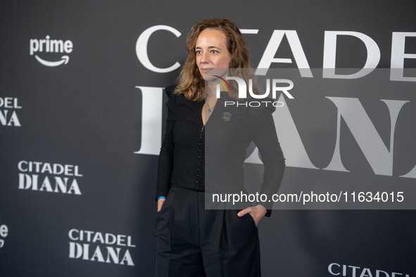 Sara Lazzaro attends the ''Citadel: Diana'' premiere at The Space Cinema Moderno in Rome, Italy, on October 3, 2024. 