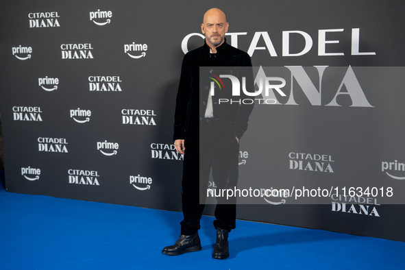 Filippo Nigro attends the ''Citadel: Diana'' premiere at The Space Cinema Moderno in Rome, Italy, on October 3, 2024. 