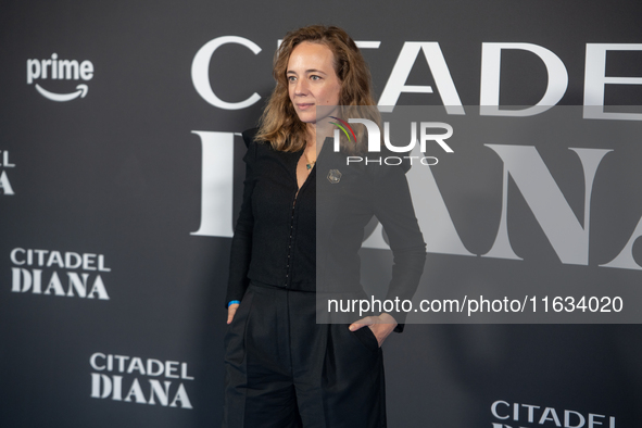 Sara Lazzaro attends the ''Citadel: Diana'' premiere at The Space Cinema Moderno in Rome, Italy, on October 3, 2024. 