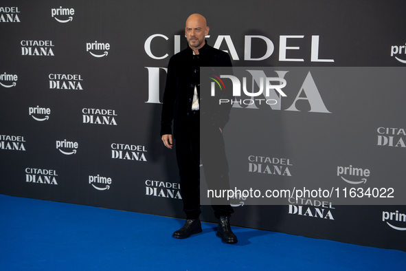 Filippo Nigro attends the ''Citadel: Diana'' premiere at The Space Cinema Moderno in Rome, Italy, on October 3, 2024. 