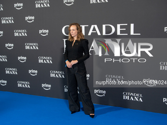 Sara Lazzaro attends the ''Citadel: Diana'' premiere at The Space Cinema Moderno in Rome, Italy, on October 3, 2024. (