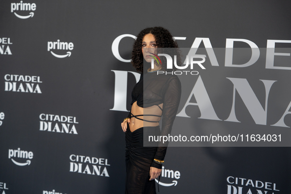 Giordana Faggiano attends the ''Citadel: Diana'' premiere at The Space Cinema Moderno in Rome, Italy, on October 3, 2024. 