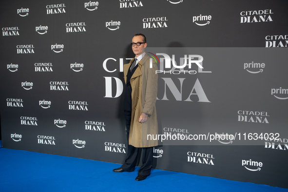 Maurizio Lombardi attends the ''Citadel: Diana'' premiere at The Space Cinema Moderno in Rome, Italy, on October 3, 2024. 