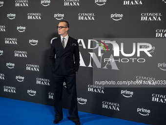 Maurizio Lombardi attends the ''Citadel: Diana'' premiere at The Space Cinema Moderno in Rome, Italy, on October 3, 2024. (