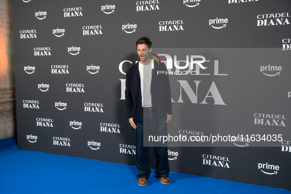 Filippo Bisciglia attends the ''Citadel: Diana'' premiere at The Space Cinema Moderno in Rome, Italy, on October 3, 2024. 