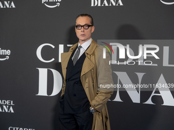 Maurizio Lombardi attends the ''Citadel: Diana'' premiere at The Space Cinema Moderno in Rome, Italy, on October 3, 2024. (