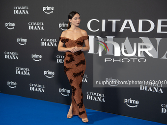 Matilda De Angelis attends the ''Citadel: Diana'' premiere at The Space Cinema Moderno in Rome, Italy, on October 3, 2024. (