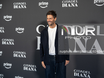 Filippo Bisciglia attends the ''Citadel: Diana'' premiere at The Space Cinema Moderno in Rome, Italy, on October 3, 2024. (