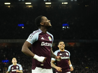 Jhon Duran centre-forward of Aston Villa and Colombia celebrates after scoring his sides first goal during the UEFA Champions League 2024/25...