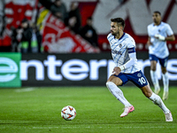 Fenerbahce forward Dusan Tadic plays during the match between Twente and Fenerbahce at the Grolsch Veste for the UEFA Europa League - League...