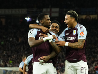 Jhon Duran centre-forward of Aston Villa and Colombia celebrates after scoring his sides first goal during the UEFA Champions League 2024/25...