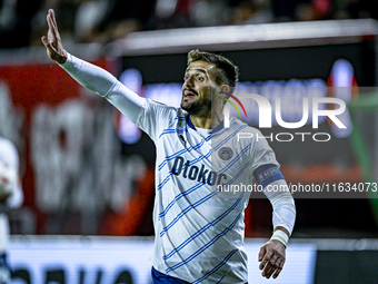 Fenerbahce forward Dusan Tadic plays during the match between Twente and Fenerbahce at the Grolsch Veste for the UEFA Europa League - League...