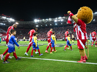 Players of Olympiacos FC enter the stadium before the Europa League, Matchday 2 match between Olympiacos FC and SC Braga at Georgios Karaisk...