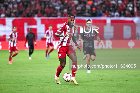 Rodinei of Olympiacos FC plays during the Europa League, Matchday 2 match between Olympiacos FC and SC Braga at Georgios Karaiskakis Stadium...