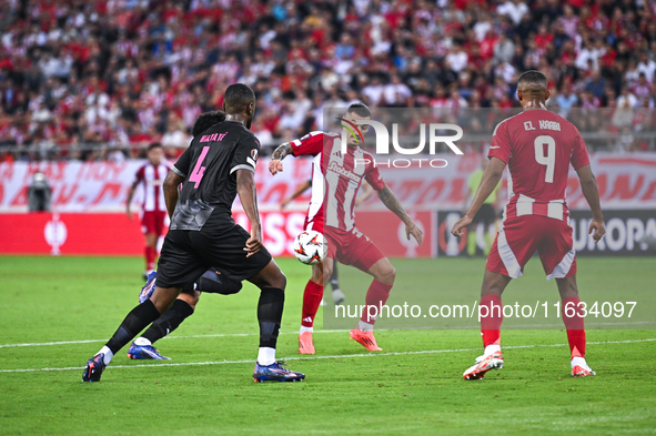 Chiquinho of Olympiacos FC plays during the Europa League, Matchday 2 match between Olympiacos FC and SC Braga at Georgios Karaiskakis Stadi...