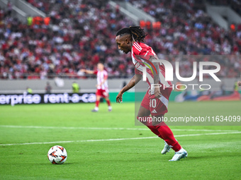 Gelson Martins of Olympiacos FC plays during the Europa League, Matchday 2 match between Olympiacos FC and SC Braga at Georgios Karaiskakis...