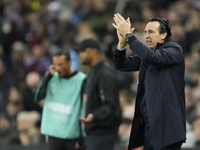 Unai Emery head coach of Aston Villa during the UEFA Champions League 2024/25 League Phase MD2 match between Aston Villa FC and FC Bayern Mu...