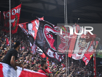 Olympiacos FC supporters have fun during the Europa League, Matchday 2 match between Olympiacos FC and SC Braga at Georgios Karaiskakis Stad...