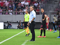 Head Coach Carlos Carvalhal of SC Braga is present during the Europa League, Matchday 2 match between Olympiacos FC and SC Braga at Georgios...