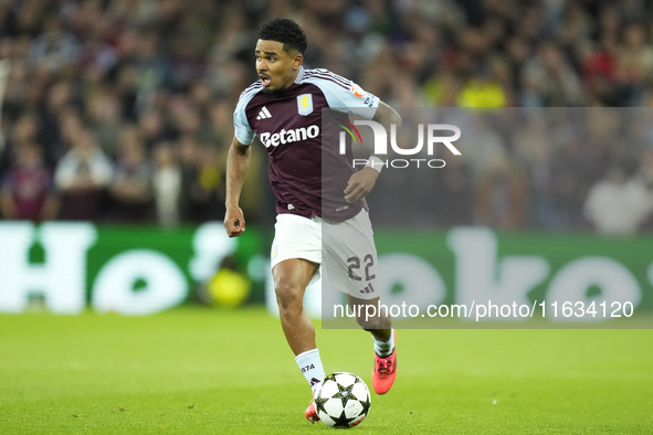 Ian Maatsen left-back of Aston Villa and Netherlands during the UEFA Champions League 2024/25 League Phase MD2 match between Aston Villa FC...