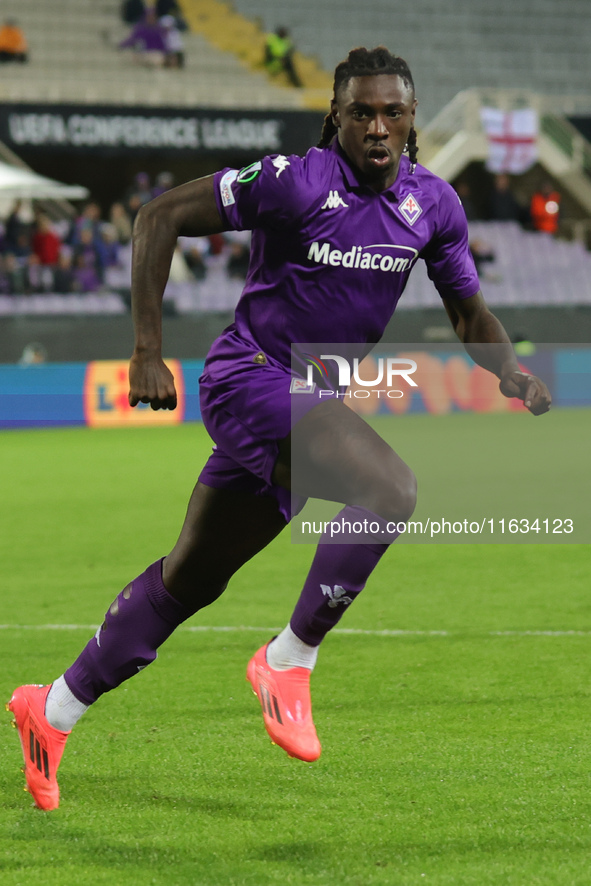 Moise Kean of ACF Fiorentina during  the Conference League match between ACF Fiorentina and The New Saints, on October 3 , 2024 at Stadium A...