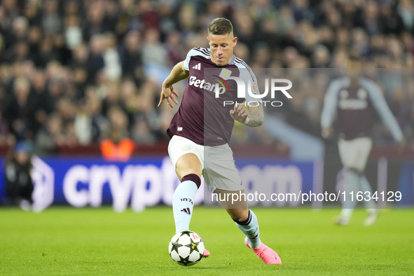 Ross Barkley central midfield of Aston Villa and England during the UEFA Champions League 2024/25 League Phase MD2 match between Aston Villa...