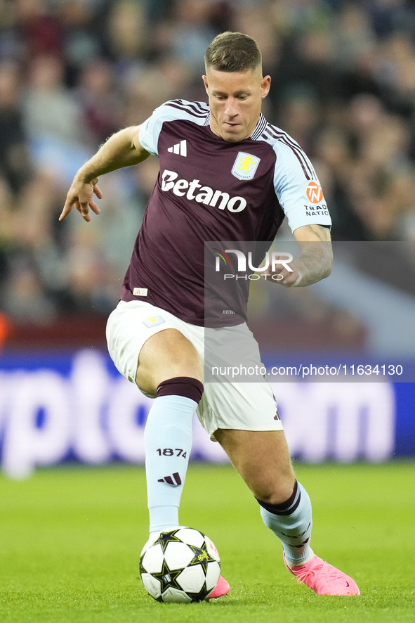 Ross Barkley central midfield of Aston Villa and England during the UEFA Champions League 2024/25 League Phase MD2 match between Aston Villa...