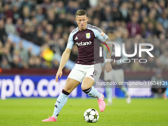 Ross Barkley central midfield of Aston Villa and England during the UEFA Champions League 2024/25 League Phase MD2 match between Aston Villa...