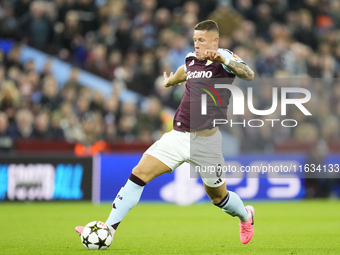 Ross Barkley central midfield of Aston Villa and England during the UEFA Champions League 2024/25 League Phase MD2 match between Aston Villa...