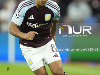 Youri Tielemans central midfield of Aston Villa and Belgium during the UEFA Champions League 2024/25 League Phase MD2 match between Aston Vi...