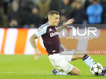 Lucas Digne left-back of Aston Villa and France during the UEFA Champions League 2024/25 League Phase MD2 match between Aston Villa FC and F...