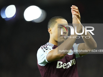 Youri Tielemans central midfield of Aston Villa and Belgium during the UEFA Champions League 2024/25 League Phase MD2 match between Aston Vi...